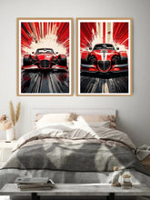 Modern car artwork canvas wall art set in bedroom decor