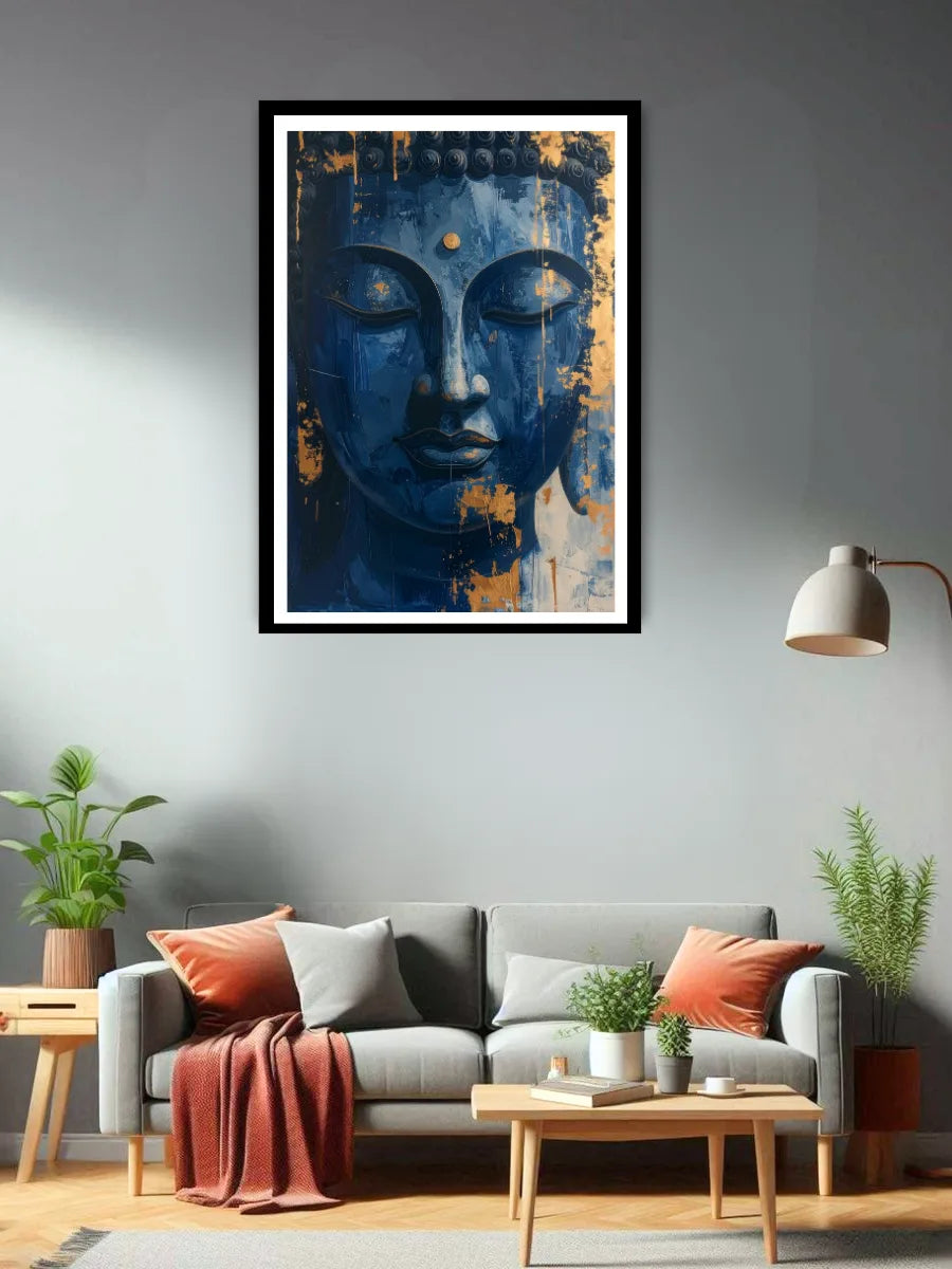 Modern serene face portrait wall decor