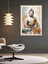 Modern serene meditation portrait wall decor