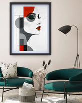 Modern figurative abstract wall art for elegant living room and bedroom decor
