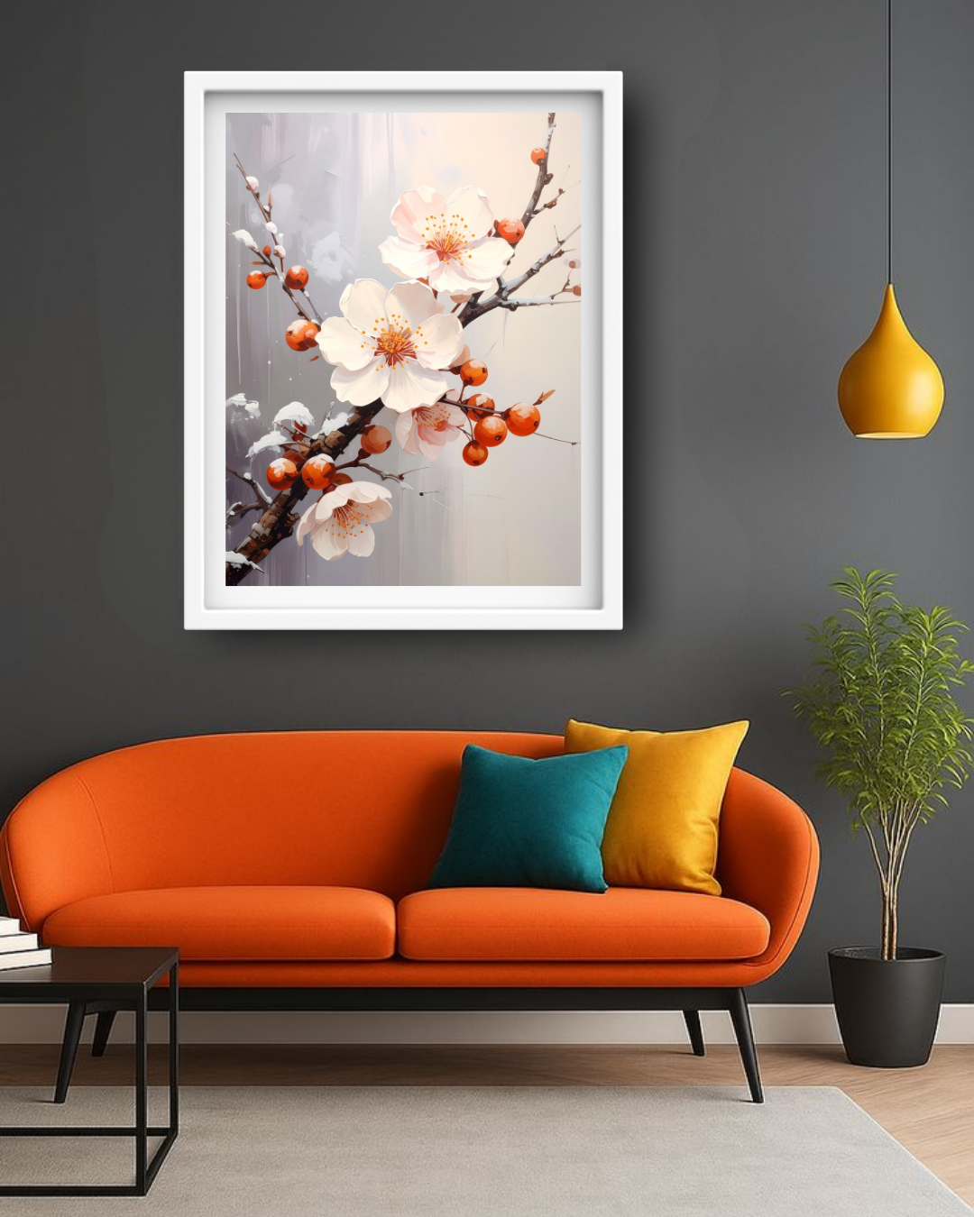Pale Cherry and Ochre - Wall Art Canvas