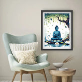 Peaceful buddha abstract wall art designed for calm and relaxing interiors
