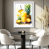 Pineapple Splash - Wall Art Canvas WallArtVibes