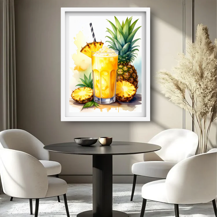 Pineapple Splash - Wall Art Canvas WallArtVibes