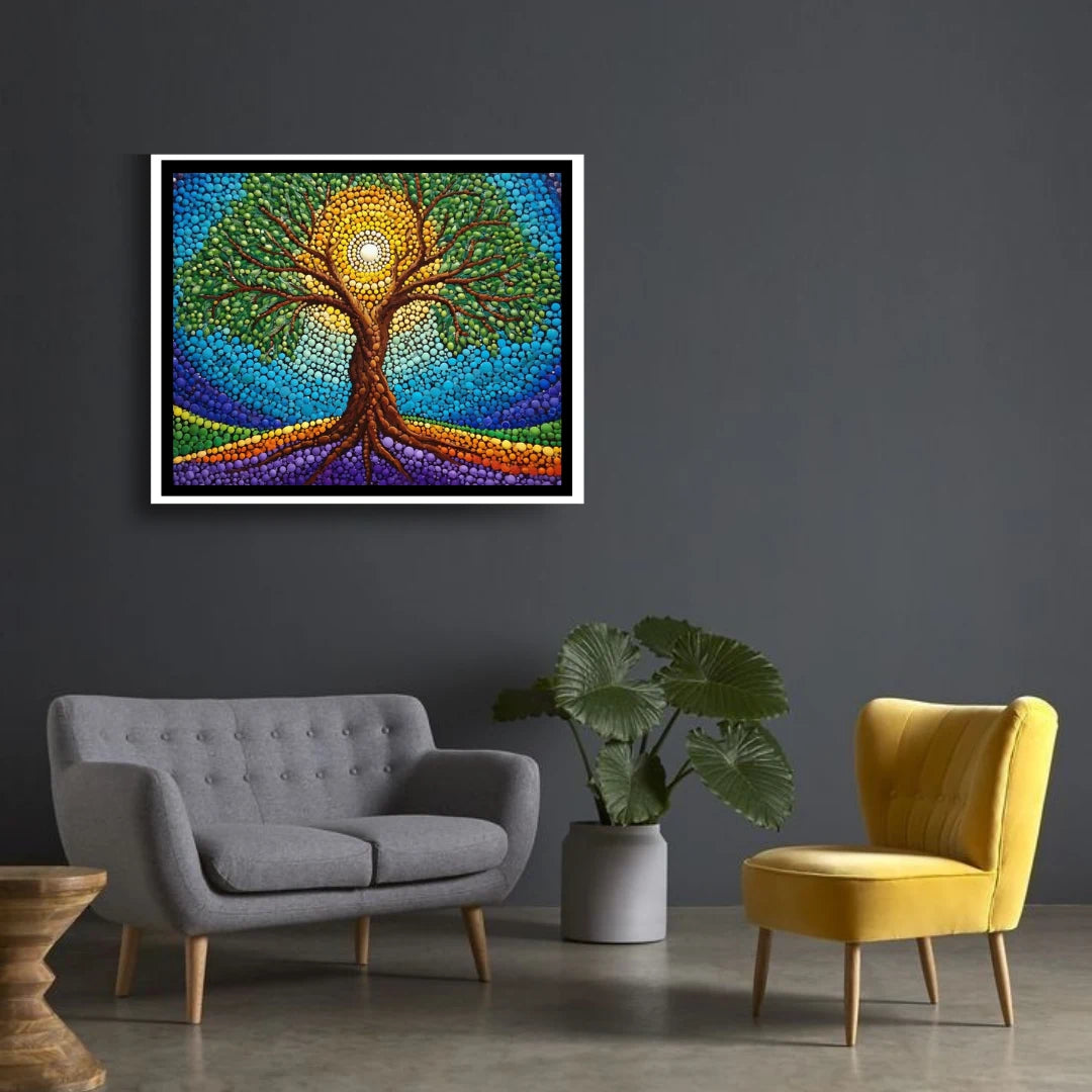 Spiritual Tree of Life wall art for contemporary interiors
