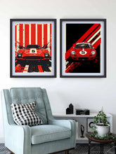 Nostalgic retro muscle car racing illustration