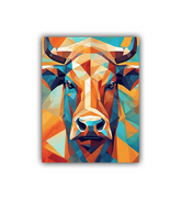 Colorful abstract bull face wall art painting modern design
