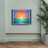Sunrise abstract wall art painting for modern living room decor
