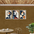 Three abstract art prints of women&