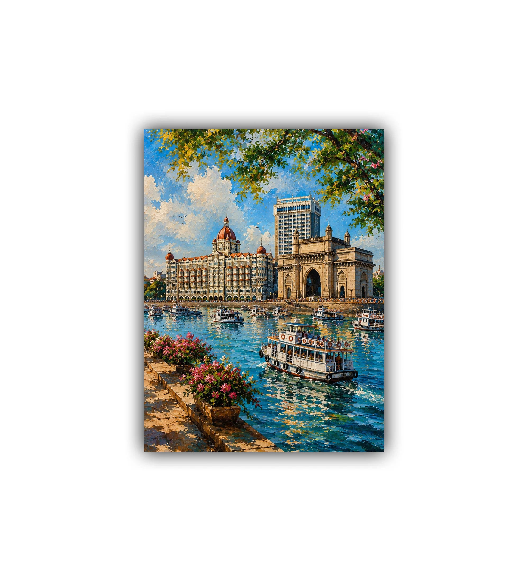 European cityscape wall art canvas painting