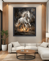 running horse wall art canvas elegant design