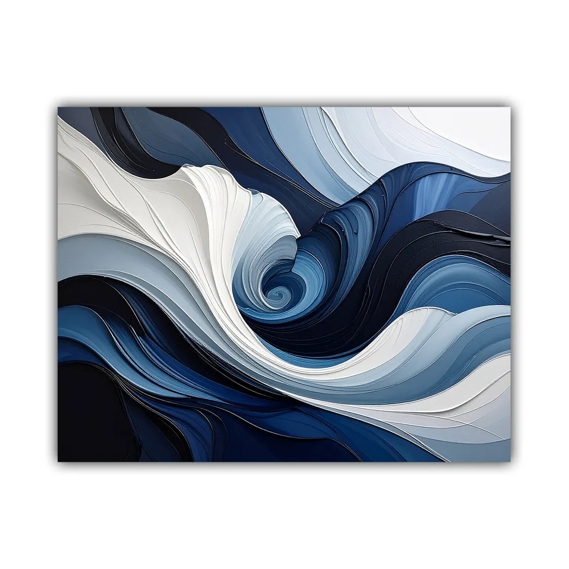 Blue White Ocean Swirl – Wall Art Canvas