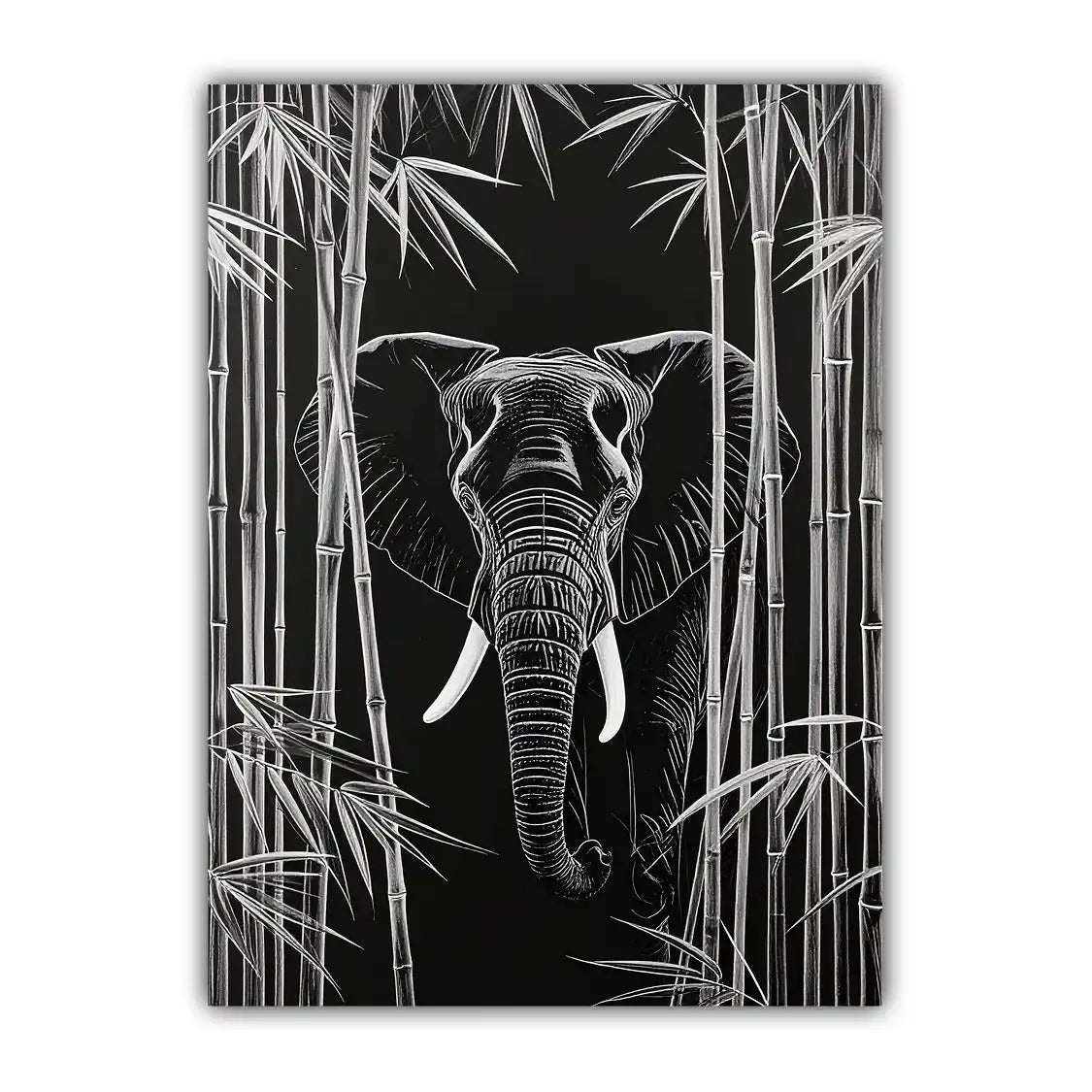 Elephant in the Bamboo Forest – Wall Art Canvas