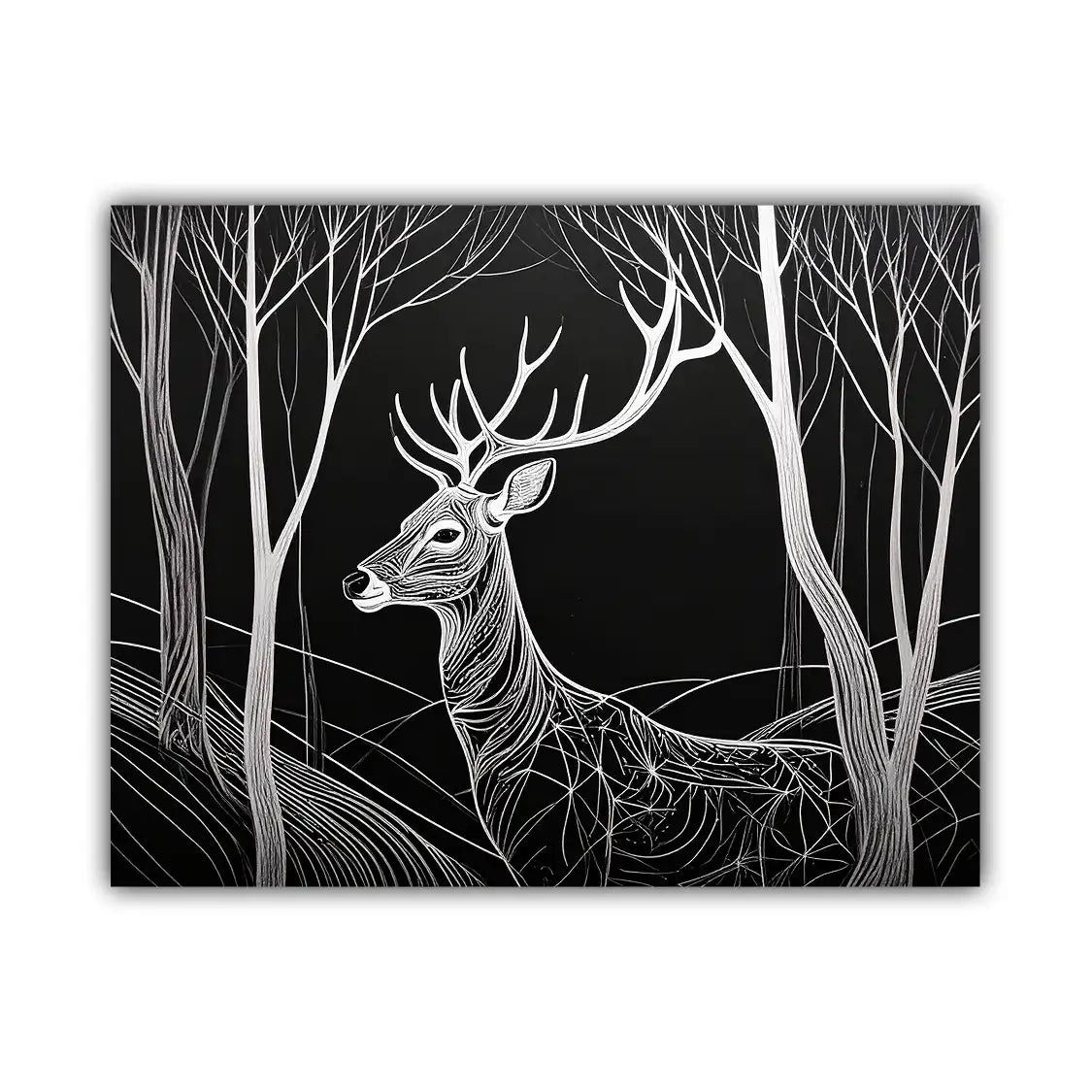 Deer in the Woodland – Wall Art Canvas
