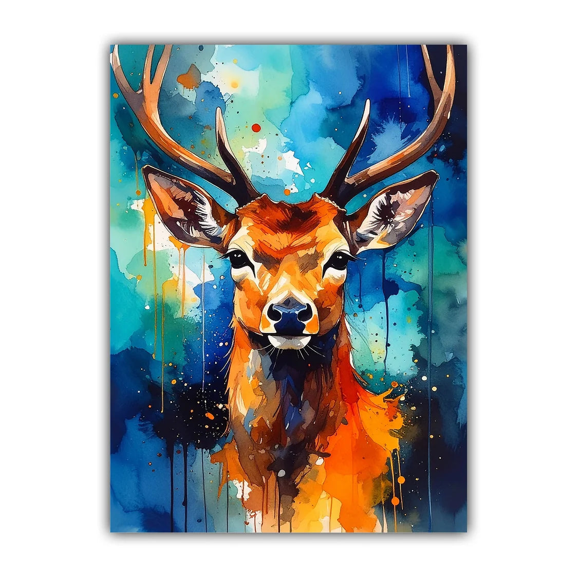 Vibrant Stag Majesty – Wall Art Canvas