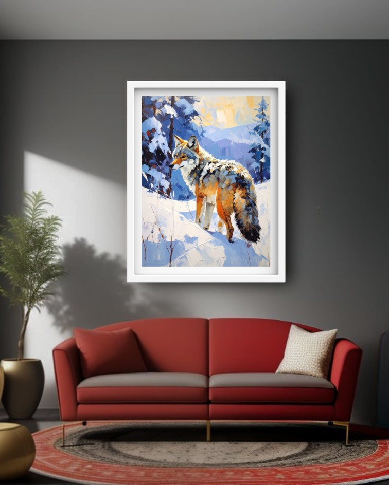 winter fox canvas paitings for living room