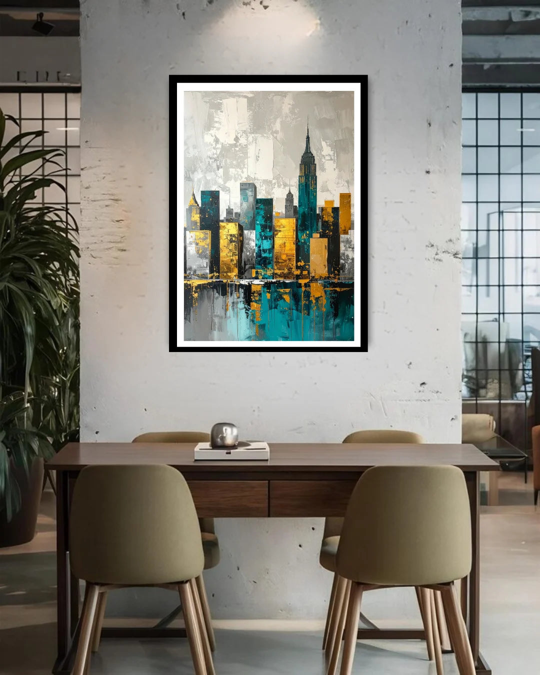 abstract_city_wall_art_canvas_in_stylish_dining_space