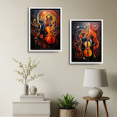 Abstract classical musician canvas wall art set of 2 artistic music painting for home decor