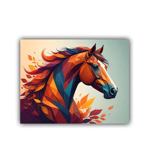 Abstract horse canvas painting modern wall art design