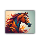 Abstract horse canvas painting modern wall art design