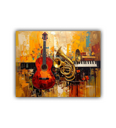 Abstract instrument music canvas painting modern wall art for home and office