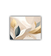 close-up of minimal abstract leaves wall art canvas
