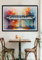 Abstract piano wall art canvas painting for modern home interior