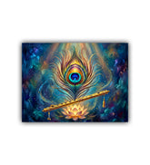 cosmic feather wall art canvas colorful painting
