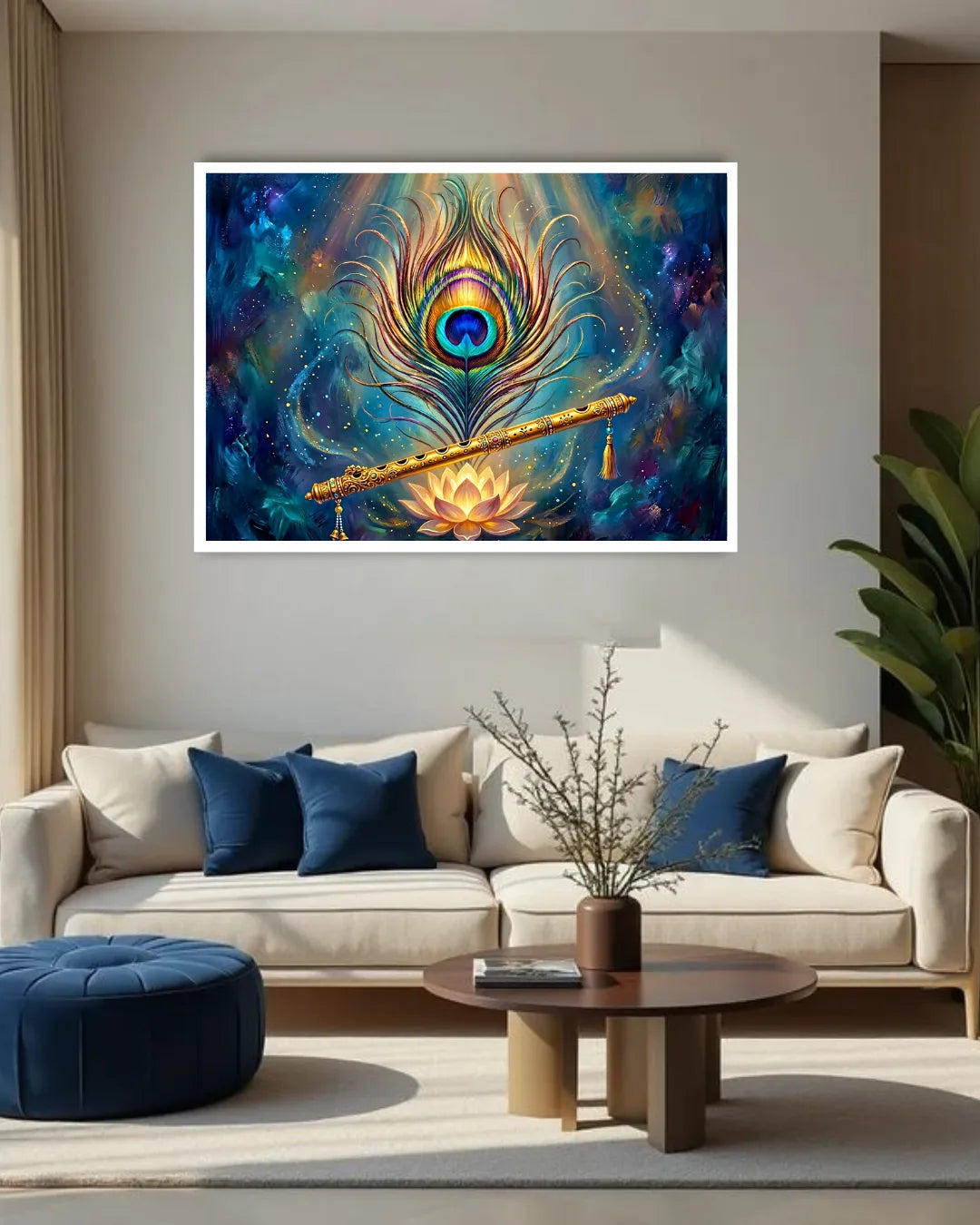 abstract canvas art in luxury home interior decor