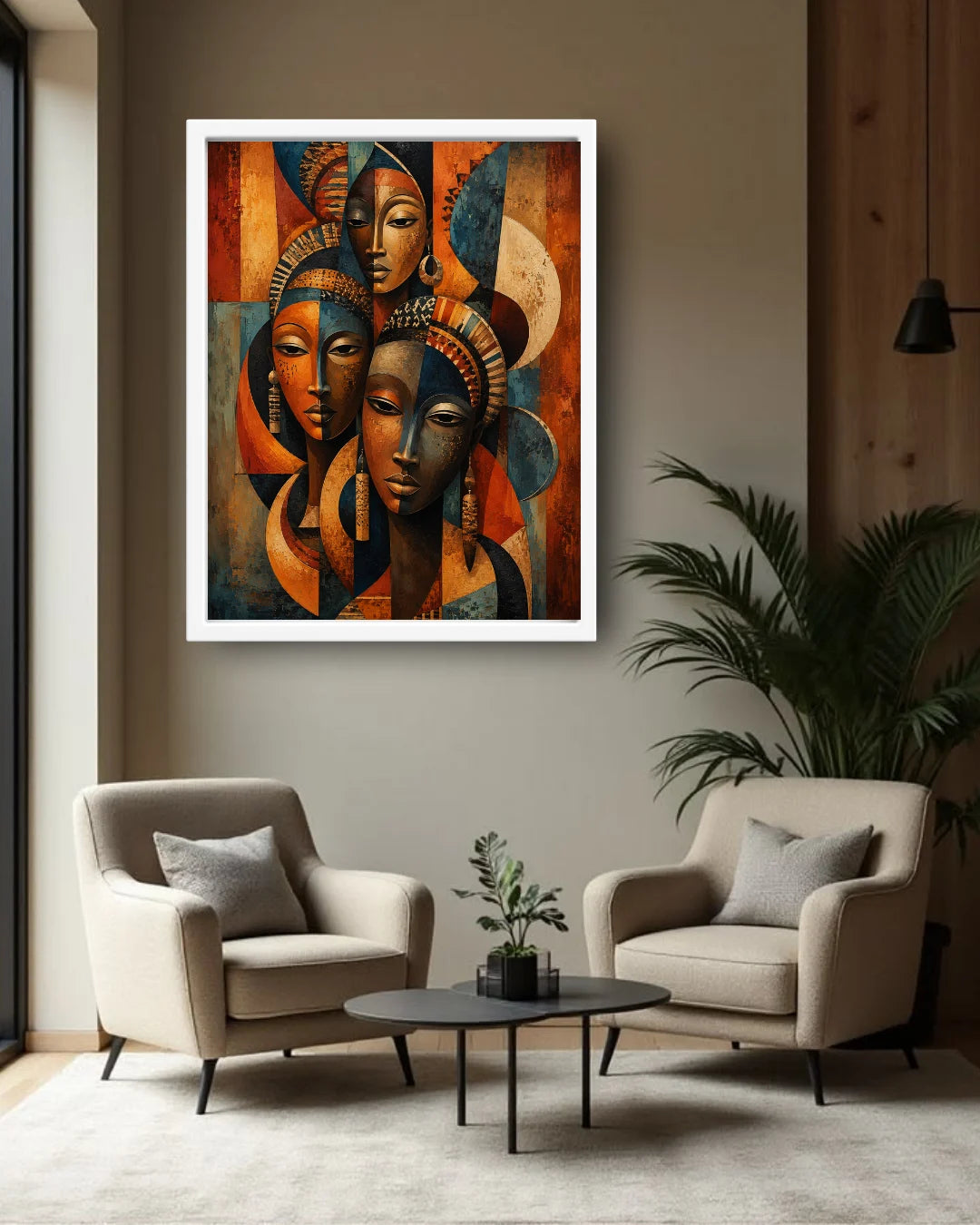 contemporary portrait wall art canvas design