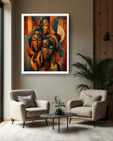 contemporary portrait wall art canvas design