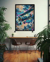 aviation-inspired wall art canvas for living room