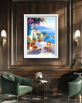 balcony sea view wall art canvas landscape painting