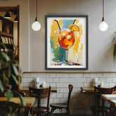 Bar wall decor cocktail canvas painting for stylish interiors