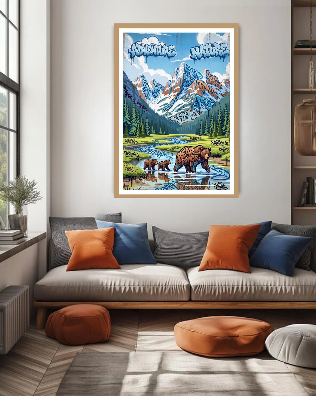 beer themed mountain wall art canvas in modern home decor