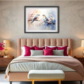Birds canvas wall decor for bedroom interior