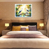 Birds wall art canvas painting for bedroom decor