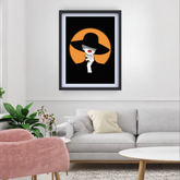 Chic Silhouette: Red Lips & Black Hat - Wall Art Canvas WallArtVibes