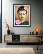 Buddha flower wall art canvas elegant design