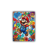 colorful cartoon graffiti wall art canvas character painting