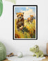 cheetah cubs wall art canvas in kids room decor