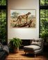cheetah canvas painting for garden area