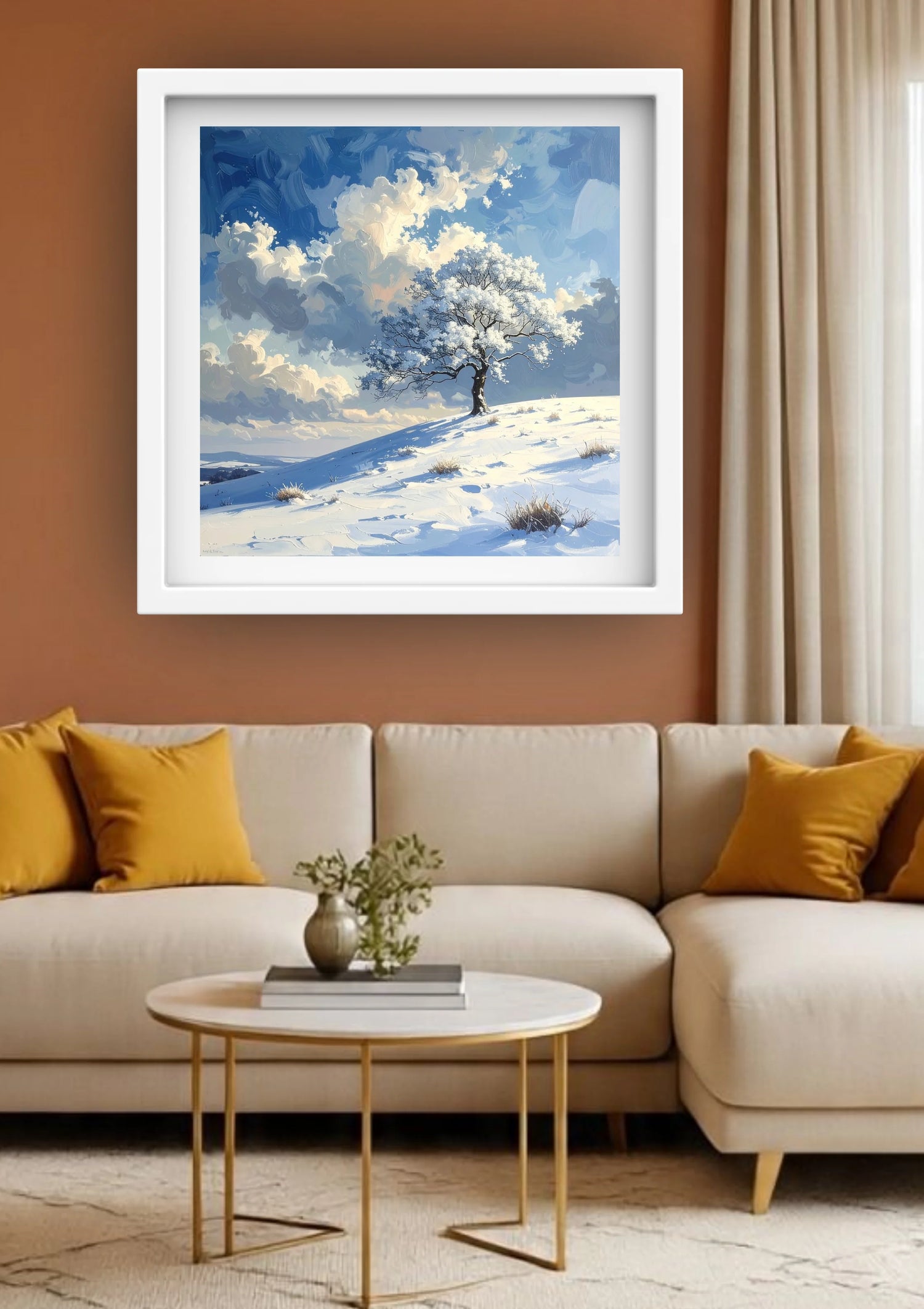 Cloud landscape canvas wall art for living room home decor