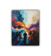 Colorful abstract scenic canvas painting modern wall art for home and office