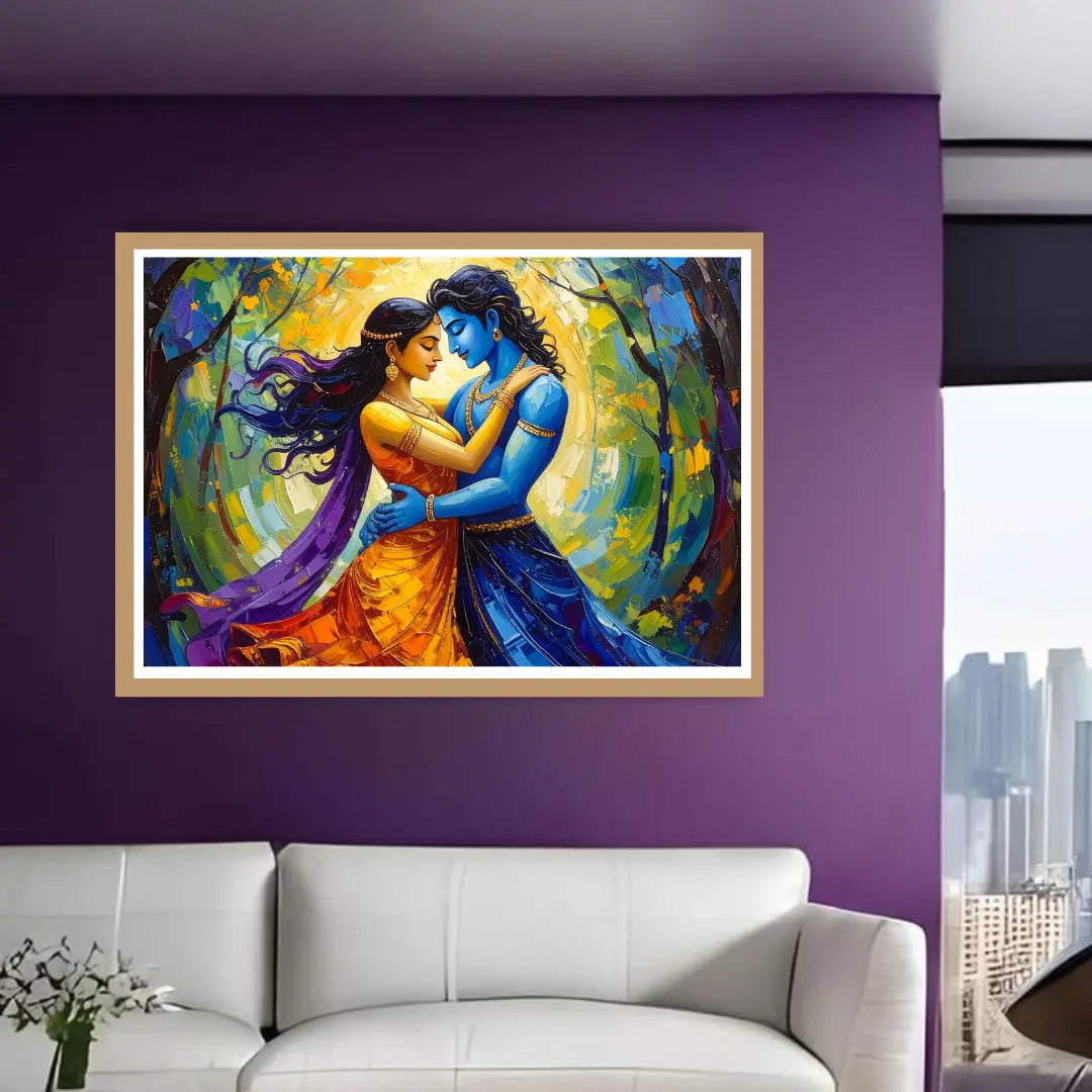  colorful abstract painting framed wall decor