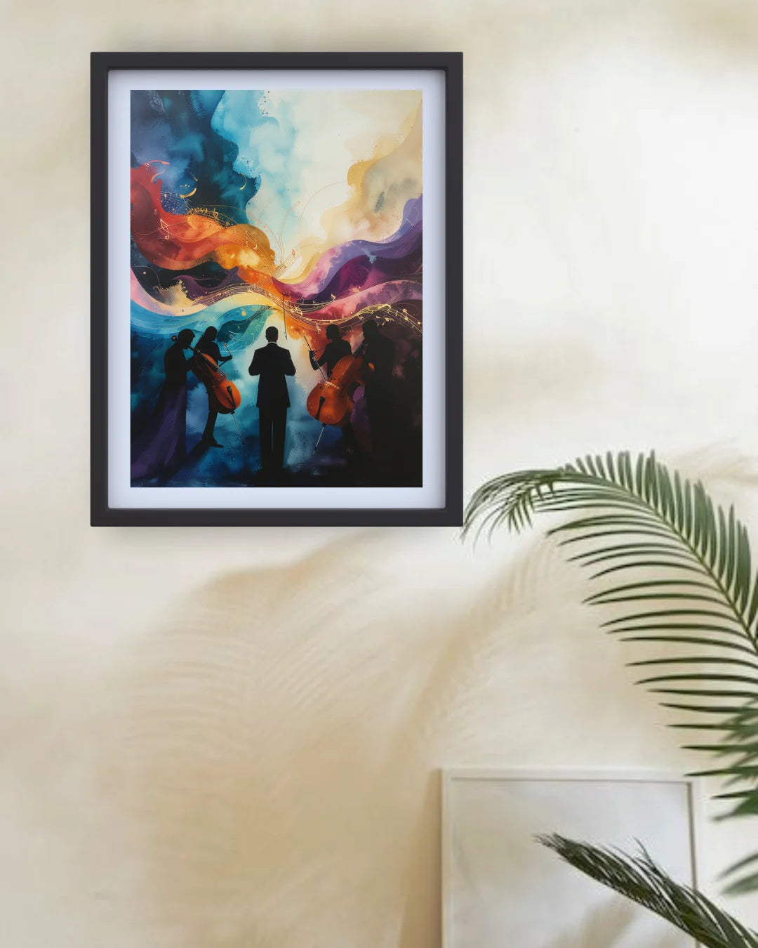 Contemporary abstract scenic wall art canvas painting for modern interiors