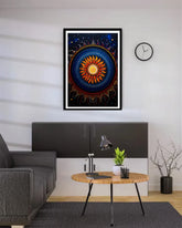 colorful mandala wall art canvas in modern interior decor