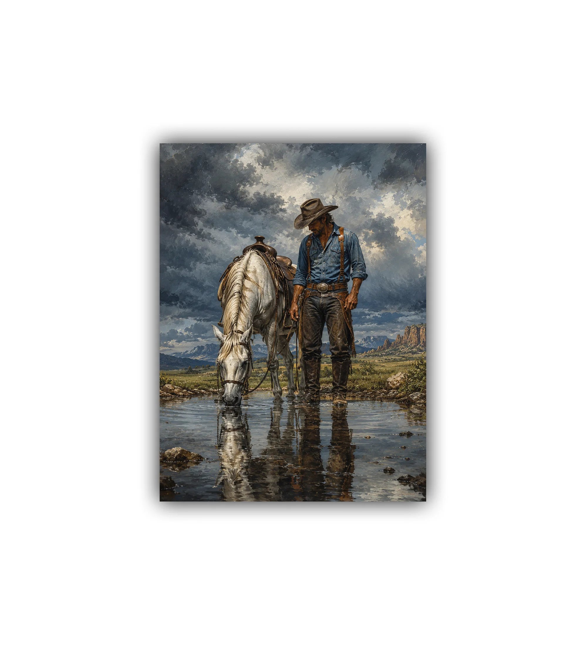 romantic western wall art canvas painting