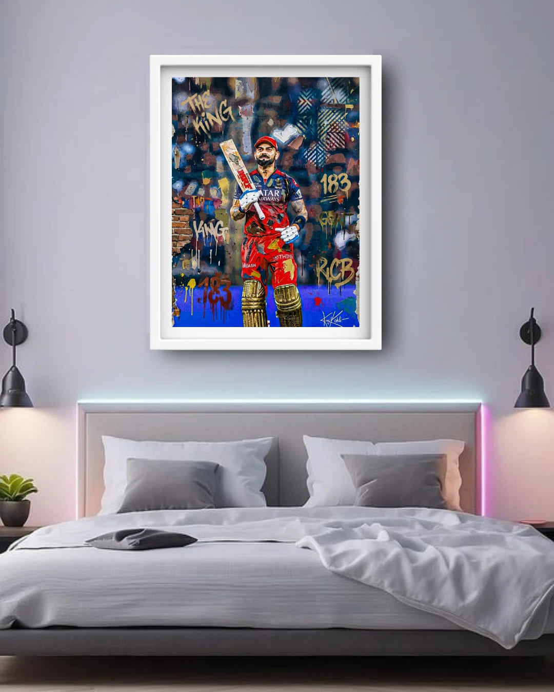cricket victory wall art canvas colorful design