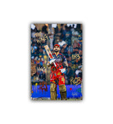 sports player wall art canvas cricket painting